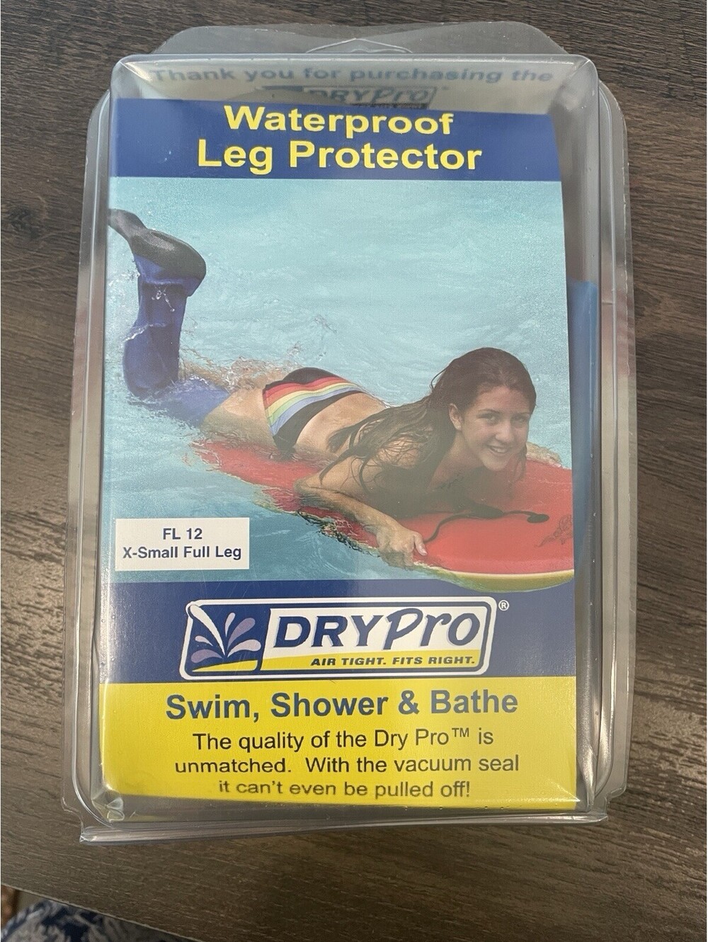 New Dry Pro Waterproof Leg Protector X Small Full Leg #FL 12 Swim Shower Bath